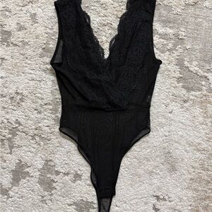 Zara Black Lace Detail Garment